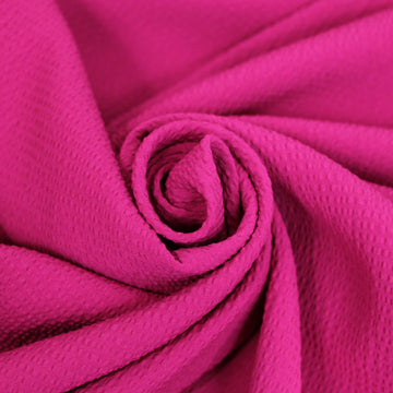 Tissu crêpe stretch gaufré - fuchsia