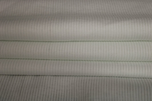 Tissu maille côtelé - blanc - photo 2/4 | So Tissus