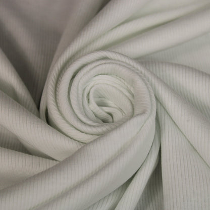 Tissu maille côtelé - blanc - photo 1/4 | So Tissus
