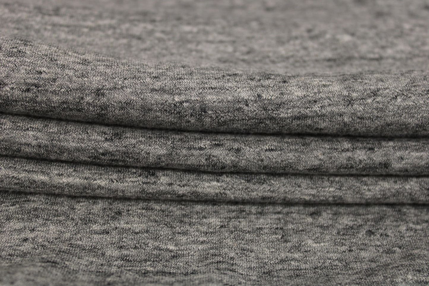 Tissu jersey molletonné - gris chiné foncé - photo 2/4 | So Tissus