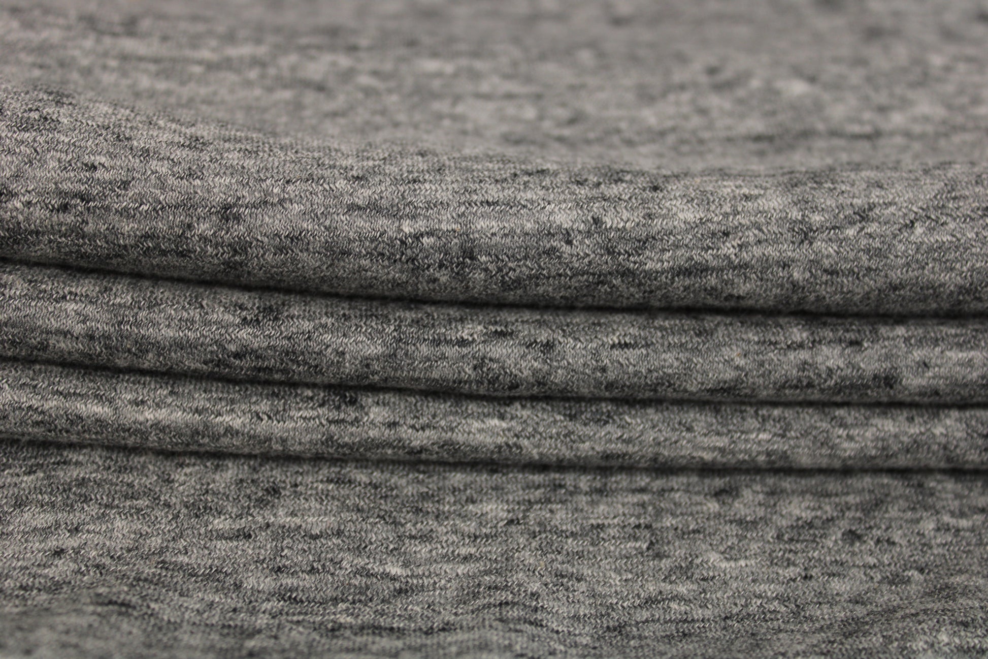 Tissu jersey molletonné - gris chiné foncé - photo 2/4 | So Tissus