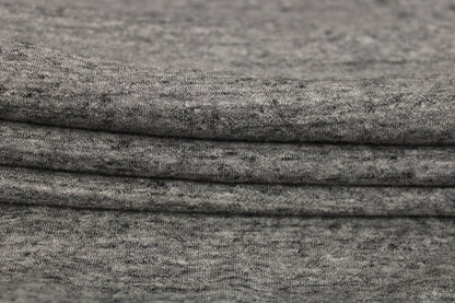Tissu jersey molletonné - gris chiné foncé - photo 2/4 | So Tissus
