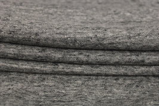 Tissu jersey molletonné - gris chiné foncé - photo 2/4 | So Tissus