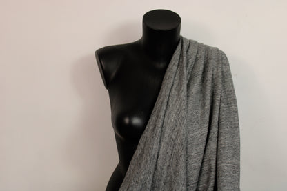 Tissu jersey molletonné - gris chiné foncé - photo 3/4 | So Tissus