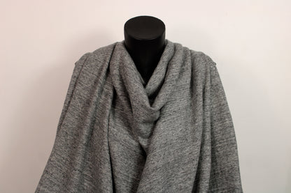 Tissu jersey molletonné - gris chiné foncé - photo 4/4 | So Tissus