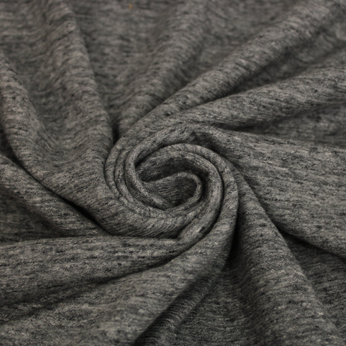Tissu jersey molletonné - gris chiné foncé - photo 1/4 | So Tissus