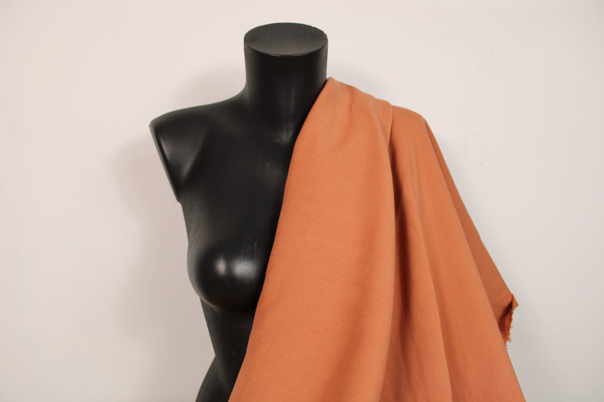 Tissu piqué de coton stretch - terracotta clair - photo 3/4 | So Tissus