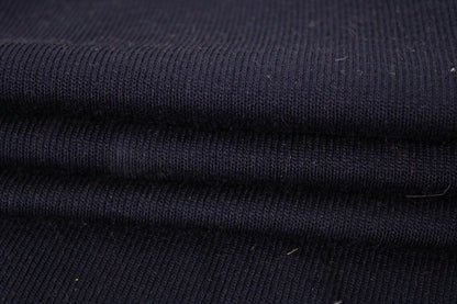 Tissu maille côtelé - bleu marine - photo 2/4 | So Tissus