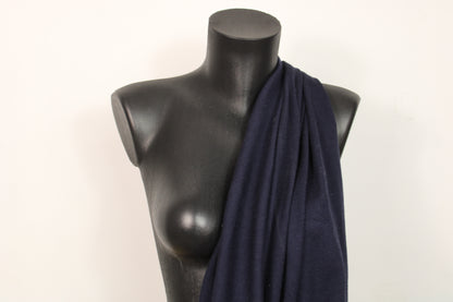 Tissu maille côtelé - bleu marine - photo 3/4 | So Tissus