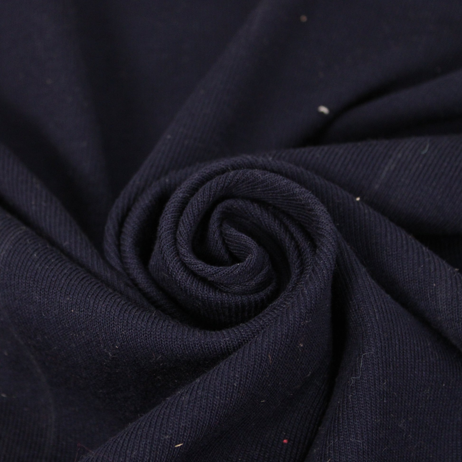 Tissu maille côtelé - bleu marine - photo 1/4 | So Tissus