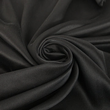 Tissu satin de soie lavé - noir