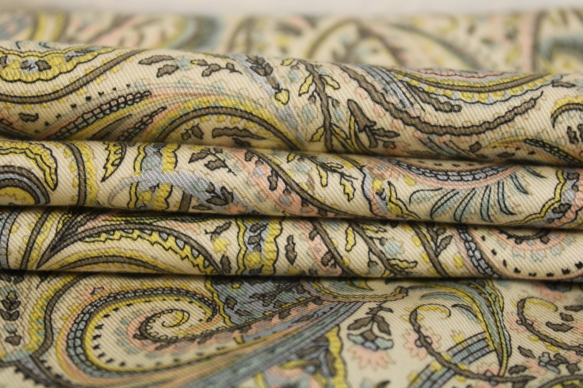 Tissu gabardine de coton - imprimé cachemire - photo 2/5 | So Tissus