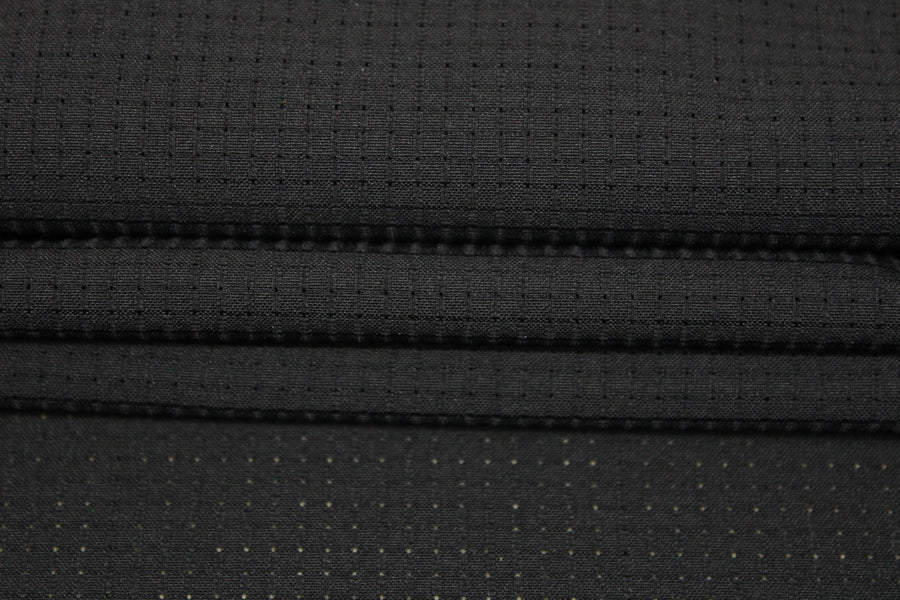 Tissu crêpe perforé - noir