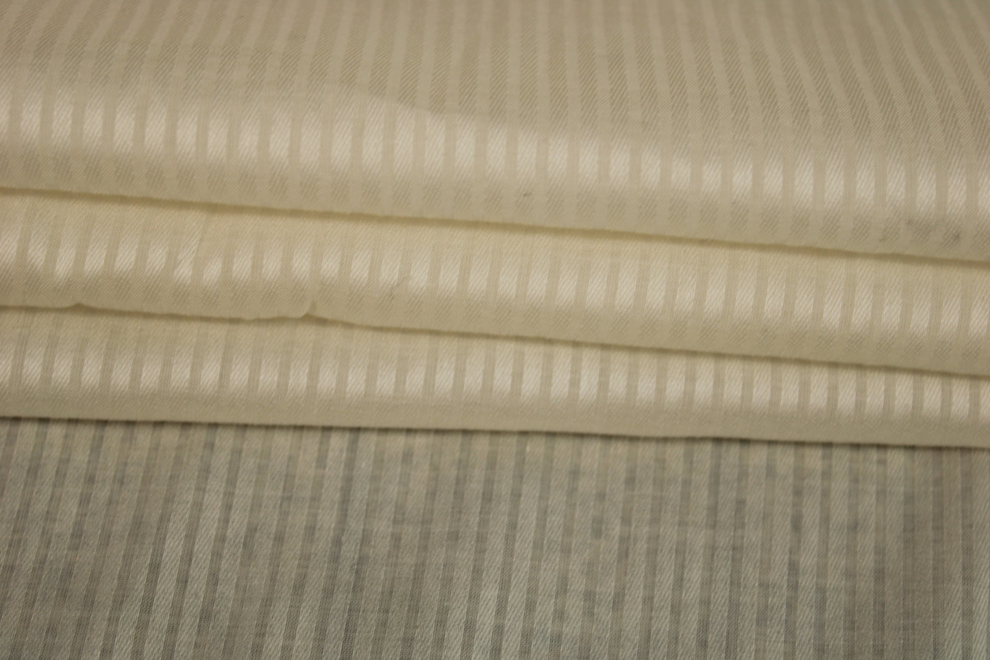 Tissu voile de coton - à rayures - écru - photo 2/4 | So Tissus