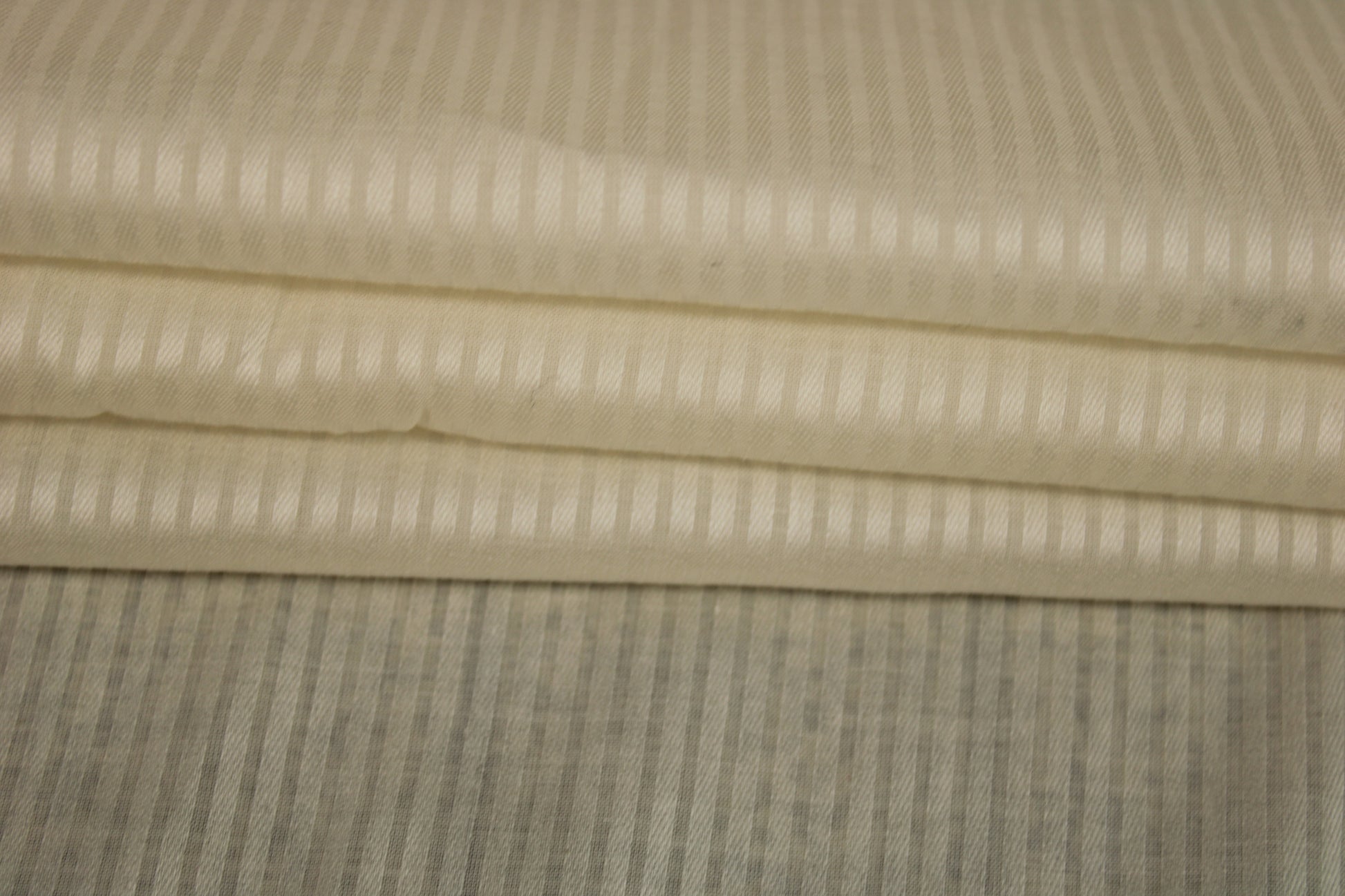 Tissu voile de coton - à rayures - écru - photo 2/4 | So Tissus