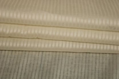 Tissu voile de coton - à rayures - écru - photo 2/4 | So Tissus