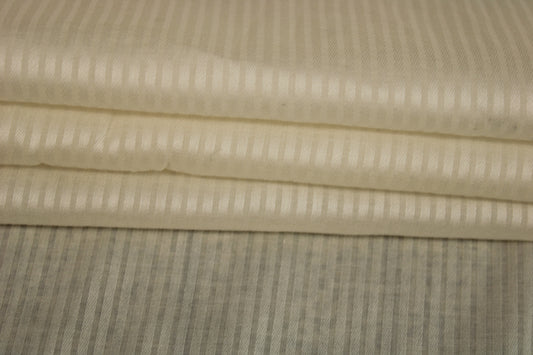 Tissu voile de coton - à rayures - écru - photo 2/4 | So Tissus