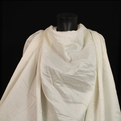 Tissu voile de coton - à rayures - écru - photo 4/4 | So Tissus