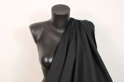 Tissu twill de soie et coton - noir - photo 3/4 | So Tissus
