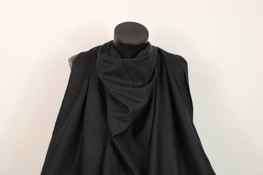 Tissu twill de soie et coton - noir