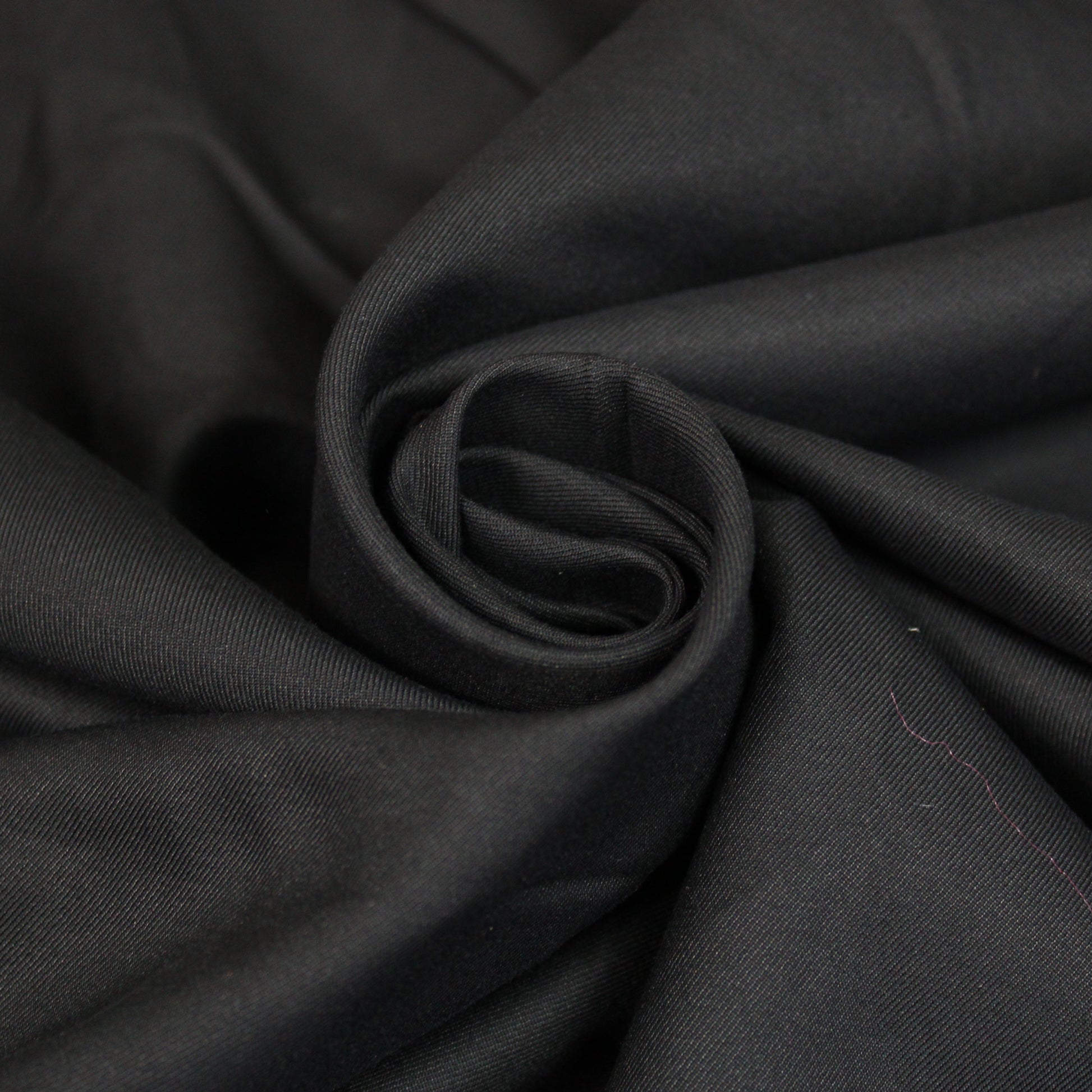 Tissu twill de soie et coton - noir - photo 1/4 | So Tissus