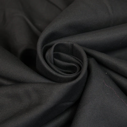 Tissu twill de soie et coton - noir - photo 1/4 | So Tissus