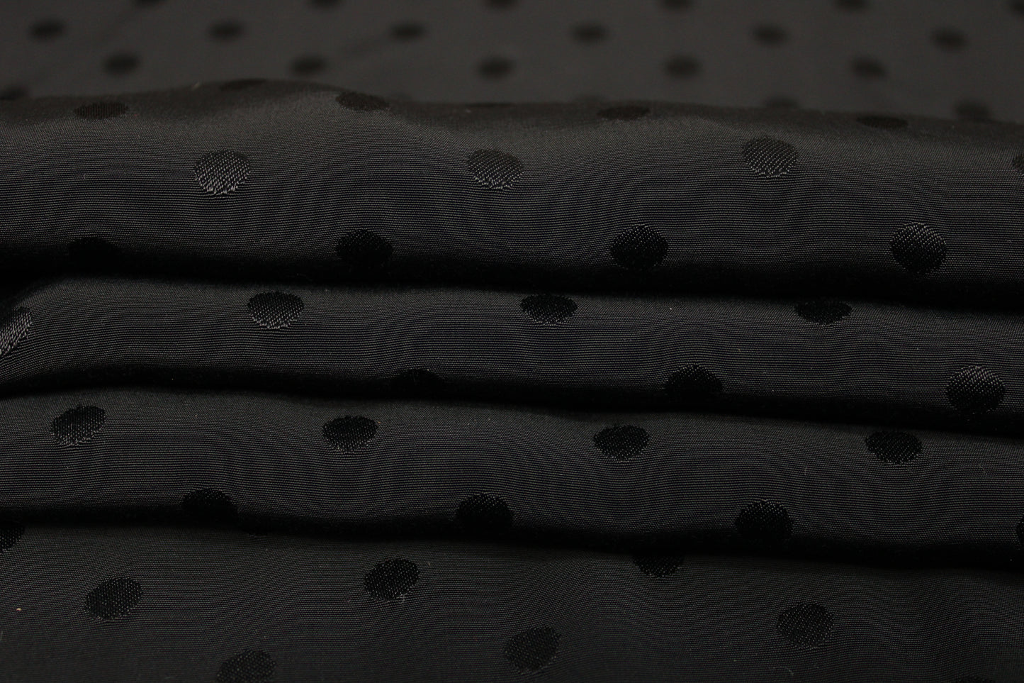 Tissu crêpe viscose - à pois - noir - photo 2/5 | So Tissus
