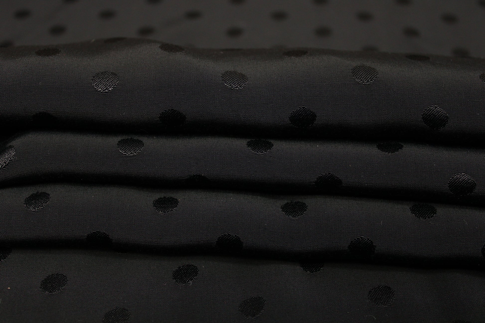 Tissu crêpe viscose - à pois - noir - photo 2/5 | So Tissus