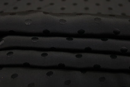 Tissu crêpe viscose - à pois - noir - photo 2/5 | So Tissus