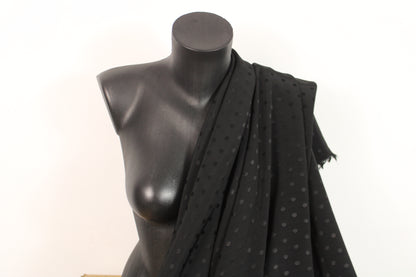 Tissu crêpe viscose - à pois - noir - photo 3/5 | So Tissus