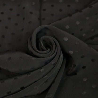 Tissu crêpe viscose - à pois - noir - photo 1/5 | So Tissus