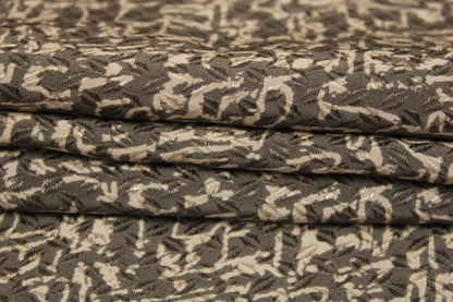 Tissu crêpe de chine 100% soie - imprimé tacheté - gris et beige - photo 2/5 | So Tissus