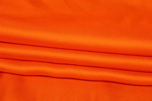 Tissu twill de soie - orange vif - photo 2/4 | So Tissus