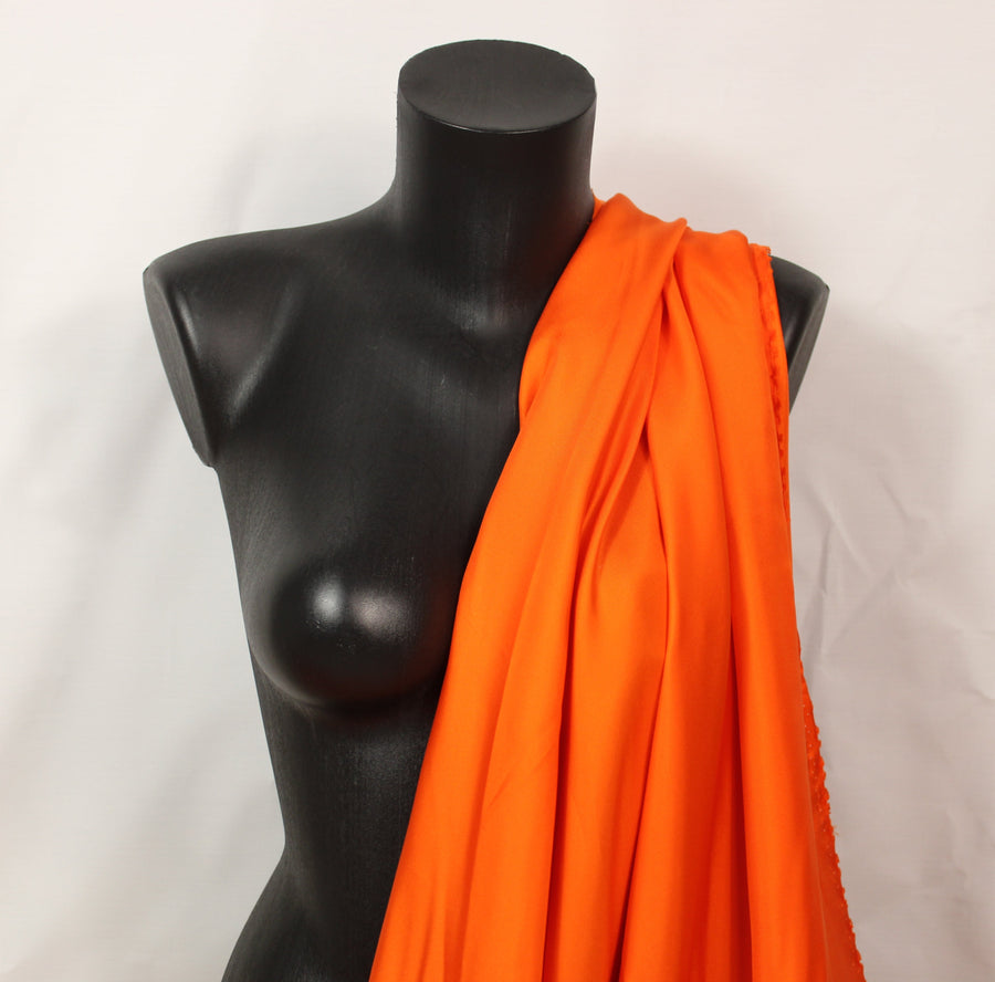 Tissu twill de soie - orange vif