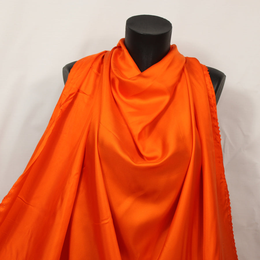 Tissu twill de soie - orange vif