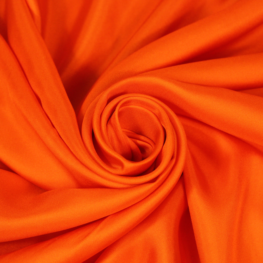 Tissu twill de soie - orange vif