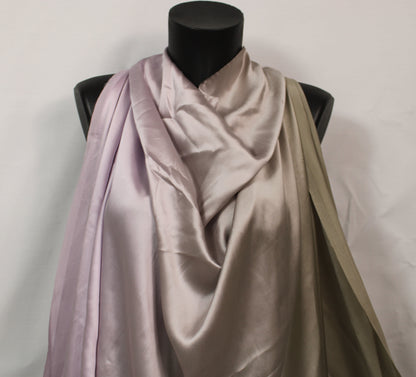 Tissu satin de soie - imprimé dégradé - gris et lilas - photo 4/4 | So Tissus