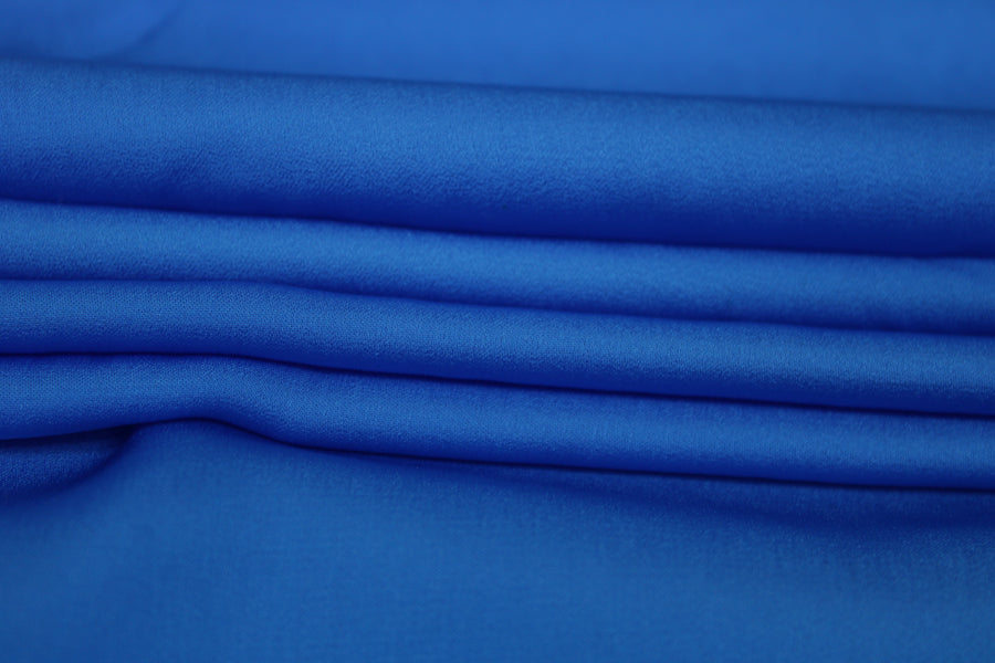 Tissu satin - bleu azur