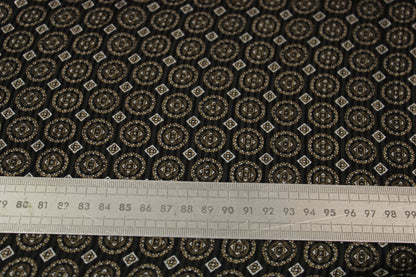 Tissu mousseline de soie - à rayures et motif baroque - ton noir - photo 4/4 | So Tissus