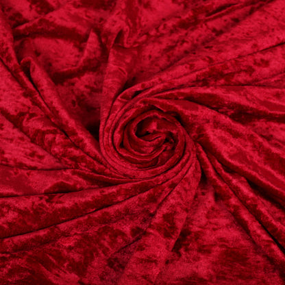 Tissu maille velours frappé - rouge théâtre - photo 1/4 | So Tissus