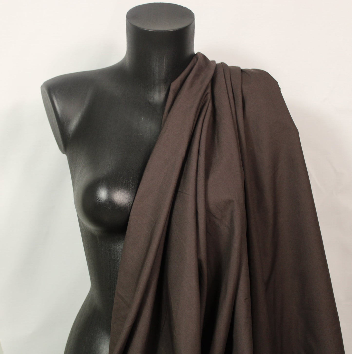 Tissu popeline coton premium - marron - photo 3/4 | So Tissus