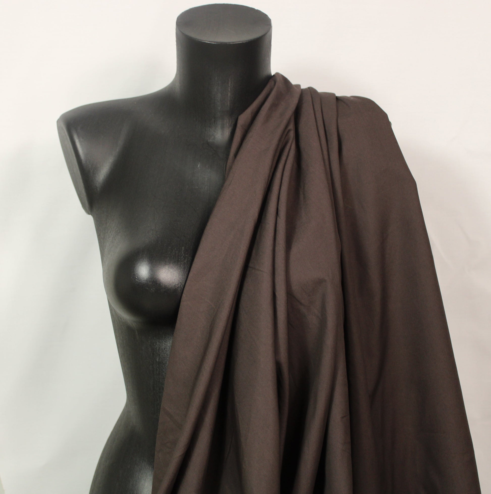 Tissu popeline coton premium - marron - photo 3/4 | So Tissus