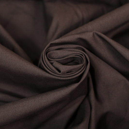Tissu popeline coton premium - marron - photo 1/4 | So Tissus