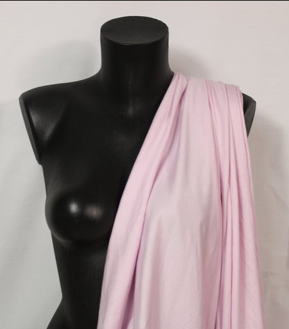 Tissu maille jersey coton  viscose - rose pâle - photo 3/3 | So Tissus