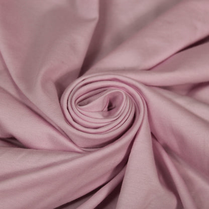 Tissu maille jersey coton  viscose - rose pâle - photo 1/3 | So Tissus