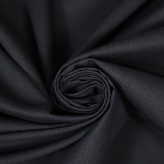 Tissu popeline de coton stretch premium - bleu marine - photo 1/4 | So Tissus
