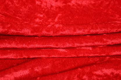 Tissu maille velours frappé - rouge vif - photo 2/4 | So Tissus