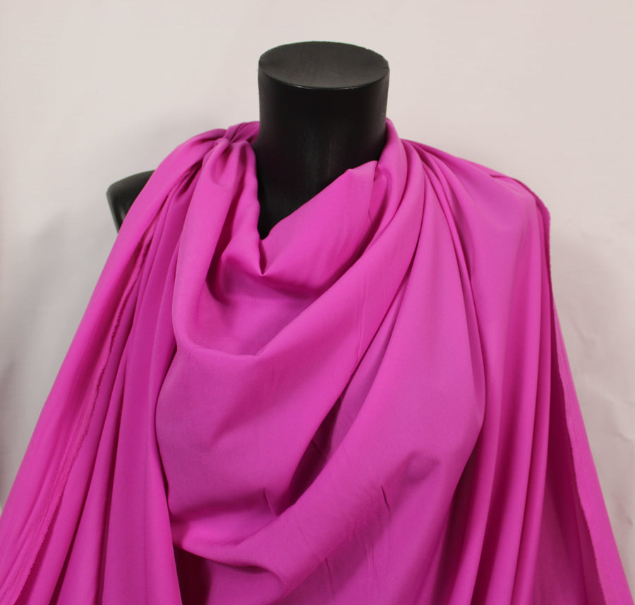 Tissu crêpe de chine - fuchsia