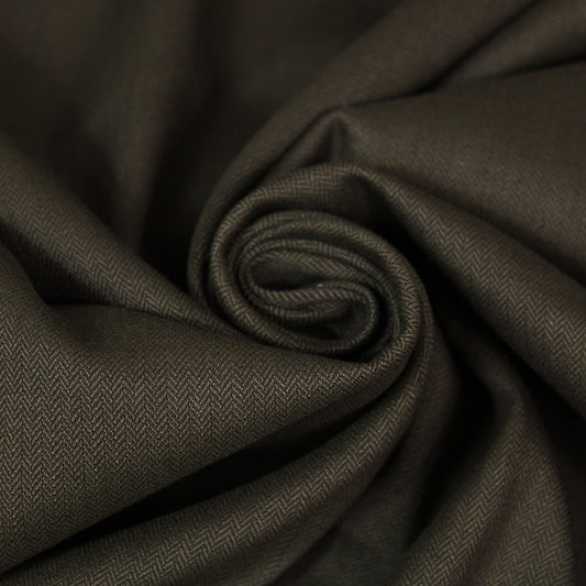 Tissu flanelle de laine et viscose - chevron - ton marron - photo 1/4 | So Tissus