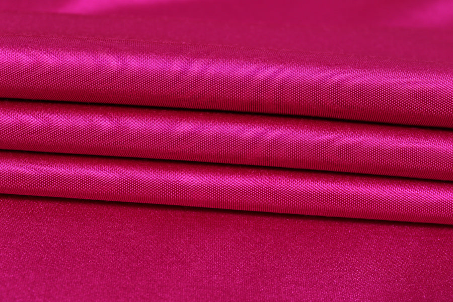 Tissu crêpe de laine stretch - fuchsia